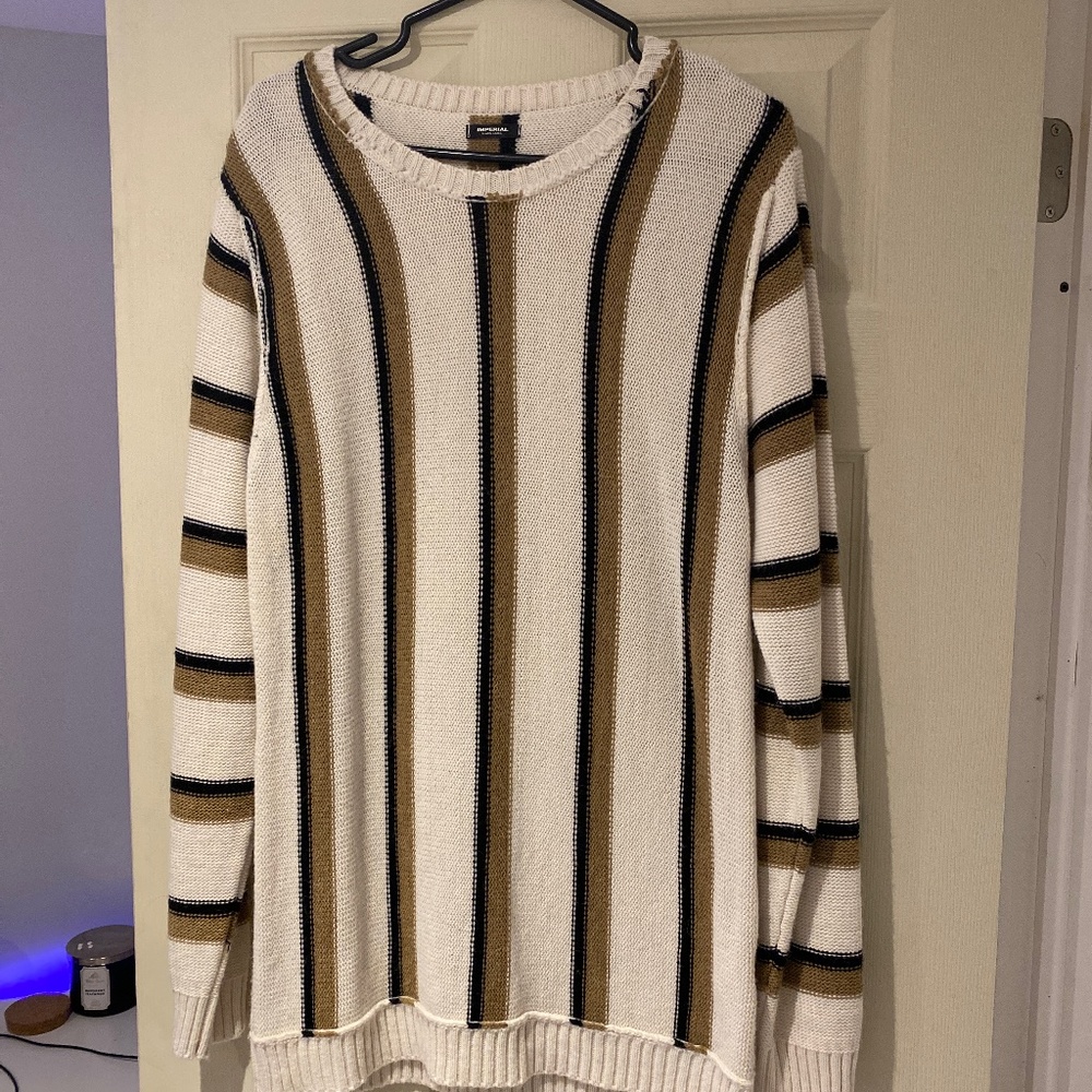 designer striped sweater
